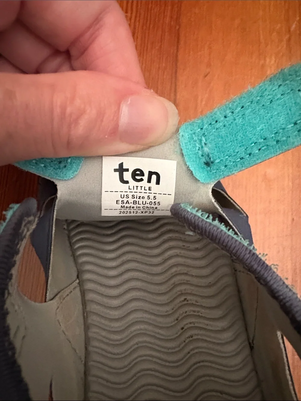 Kids Navy Blue Closed-Toe Sandals